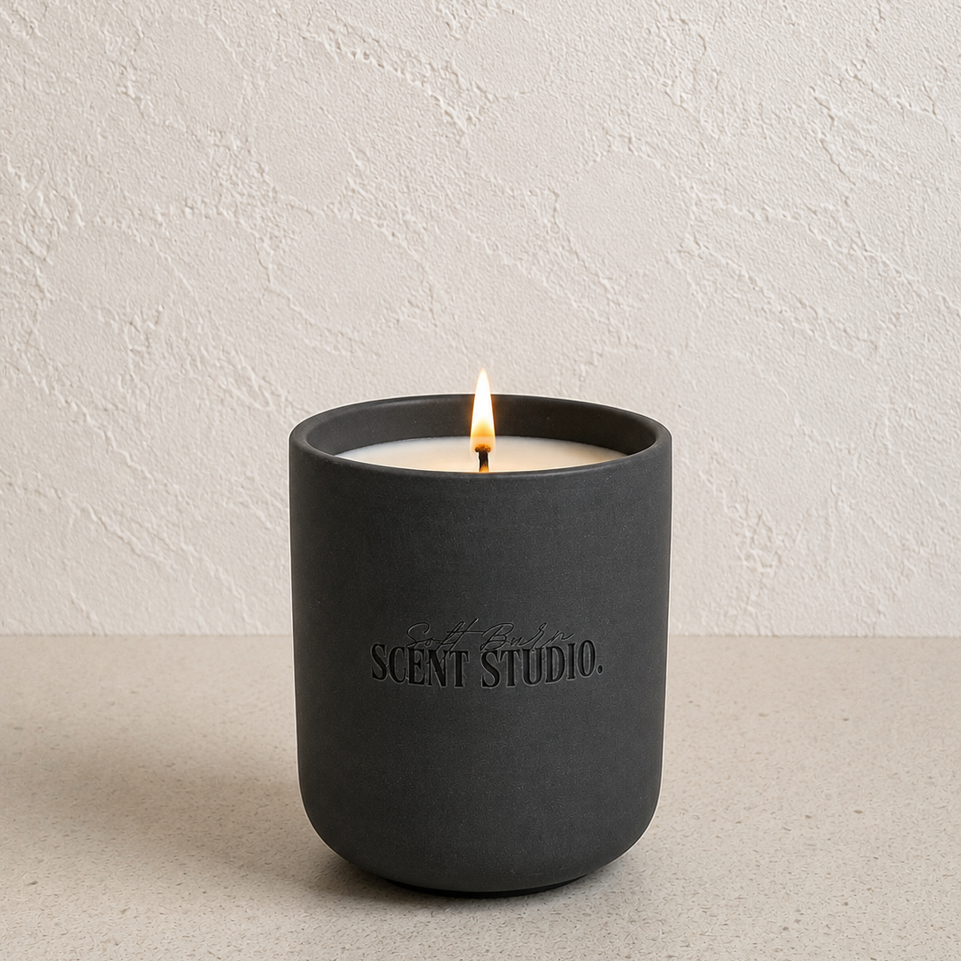 Charcoal Ceramic Candle (300g)