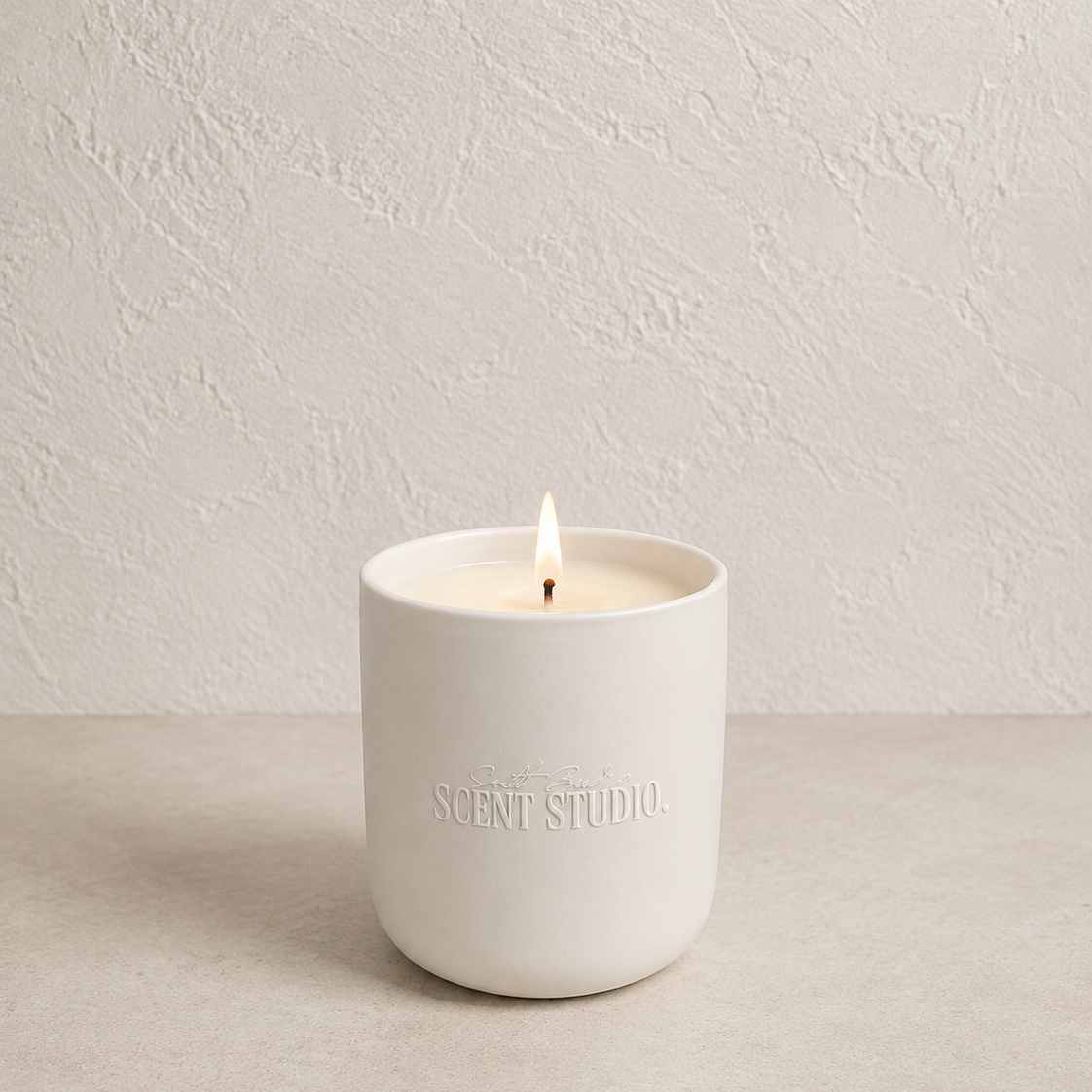 White Ceramic Candle (300g)