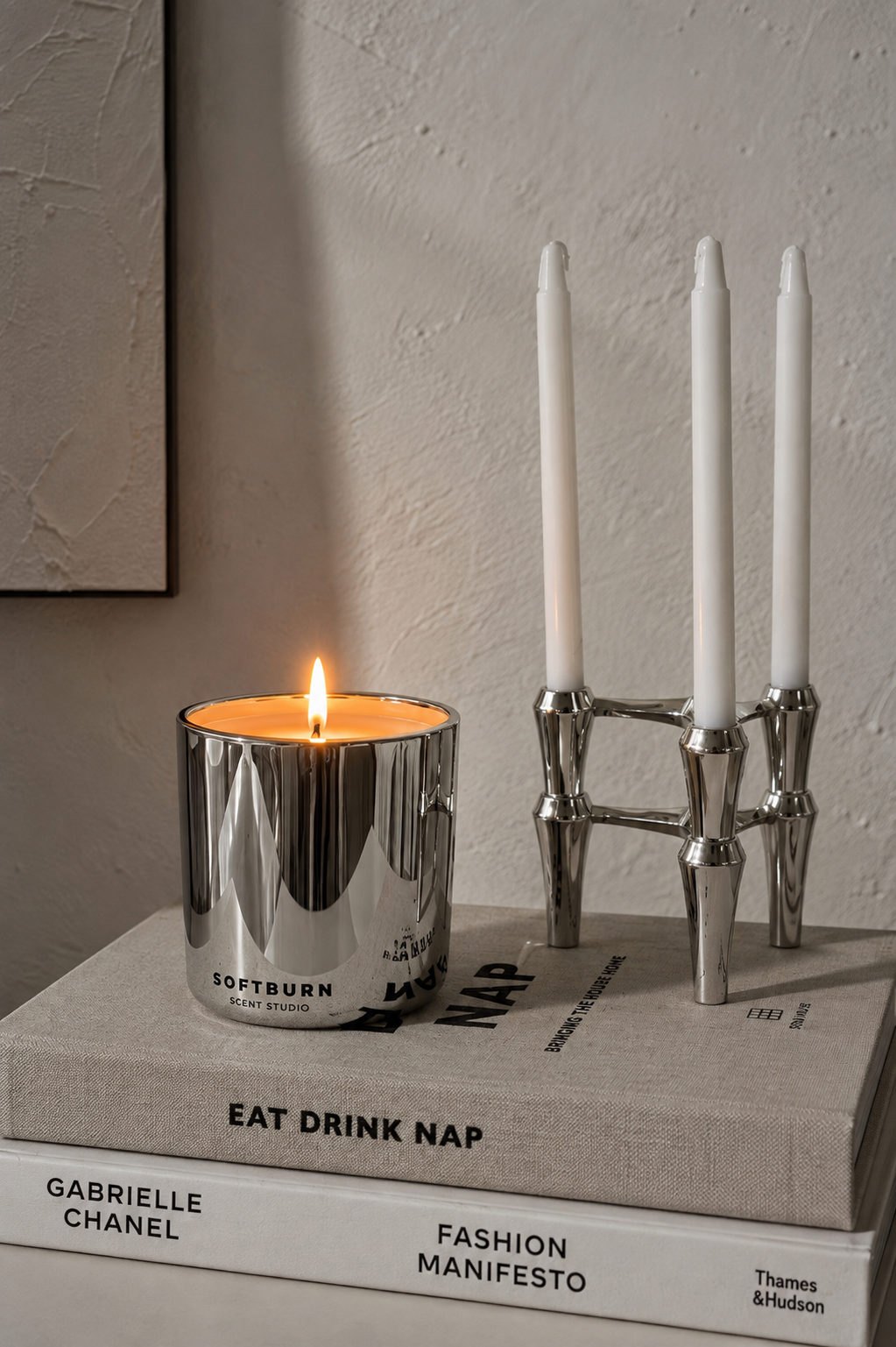 Amber Vanille - The Chrome Statement Candle (390g)