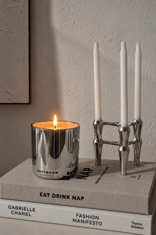 Amber Vanille - The Chrome Statement Candle (390g)